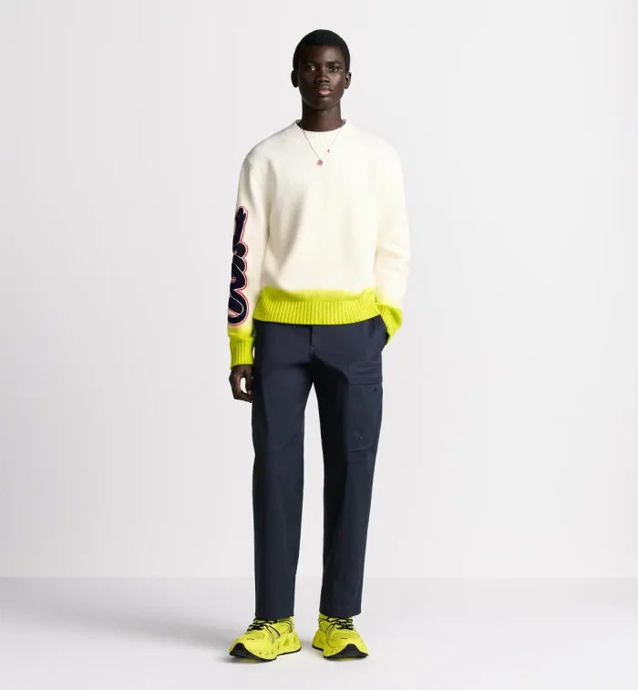 NIGO Dior Men's Dior And Kaws Sweater Spring, Fall And Winter Embroidered Crew Neck Gradient Long Sleeve Sweater #nigo71836