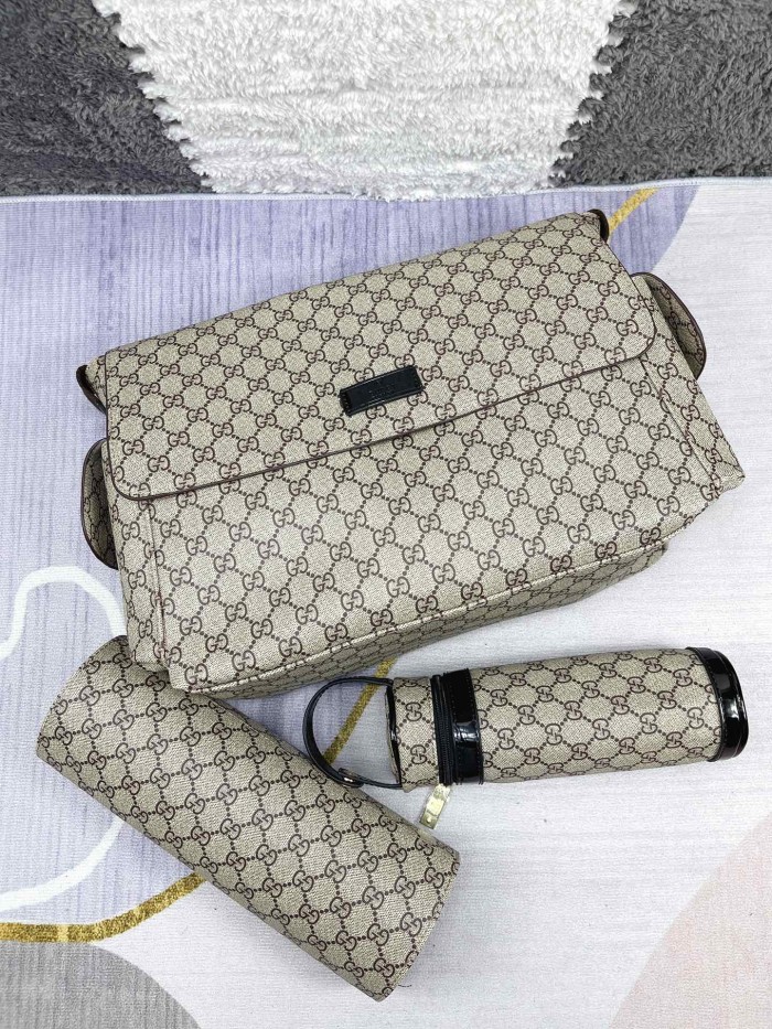 NIGO Gucci Kid's Logo Leather Logo Mommy Bag Shoulder Crossbody Bag #nigo37445