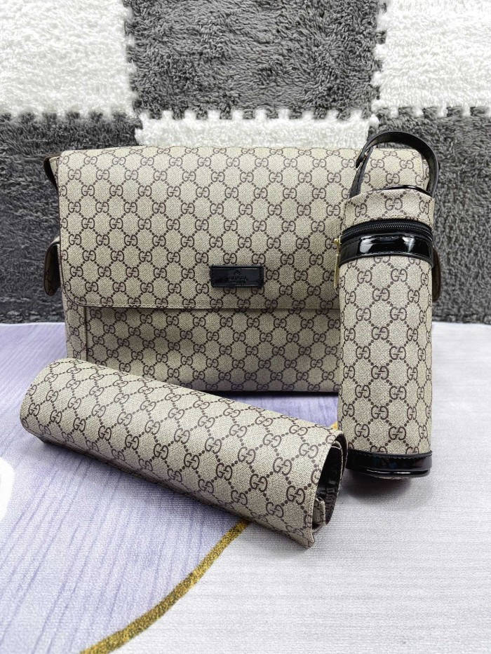 NIGO Gucci Kid's Logo Leather Logo Mommy Bag Shoulder Crossbody Bag #nigo37445