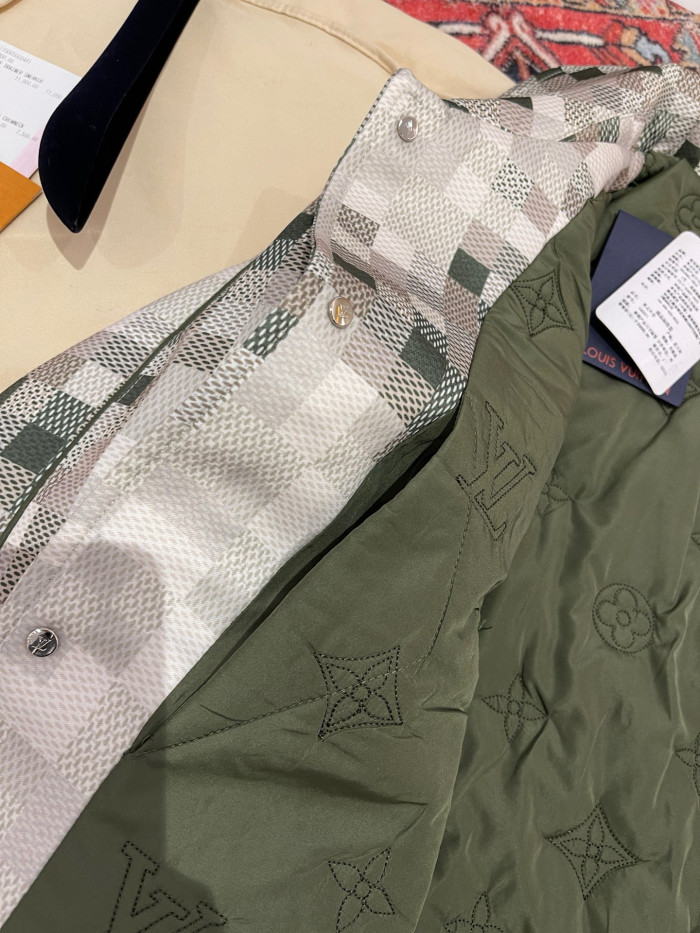 NIGO Louis Vuitton ﻿ Men's Spring Graphic Coach Jacket Jacquard Drawstring Hem Long Sleeve Single Breasted Coat #nigo71876
