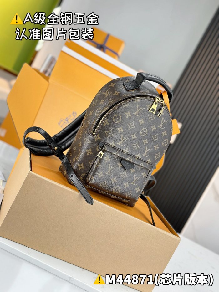 NIGO Louis Vuitton Women's Palm Springs Small Shoulder Bag Logo Printed Zipper Closure Cowhide Backpack Solid Color Casual Bags #nigo71892
