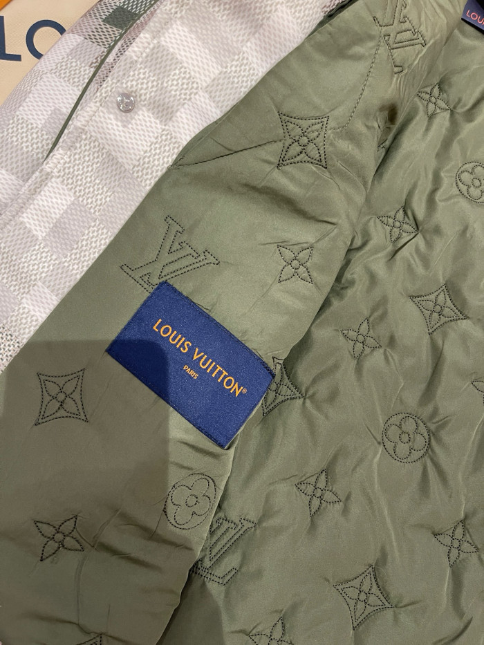 NIGO Louis Vuitton ﻿ Men's Spring Graphic Coach Jacket Jacquard Drawstring Hem Long Sleeve Single Breasted Coat #nigo71876