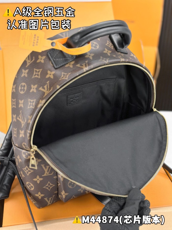 NIGO Louis Vuitton Women's Palm Springs Medium Shoulder Bag Logo Printed Zipper Closure Cowhide Backpack Solid Color Casual Bags #nigo71874