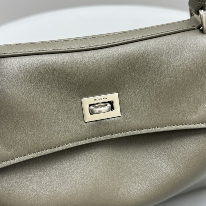 NIGO Balenciaga Women's Solid Color Large Capacity Rodeo Small Tote Casual Leather Silver Button Casual Shoulder Crossbody Bags Ngvp #nigo9917