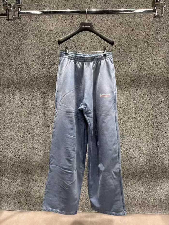 NIGO Balenciaga Men's Four Seasons Logo Printed Mid Waist Washed Gradient Loose Casual Sweatpants #nigo71895
