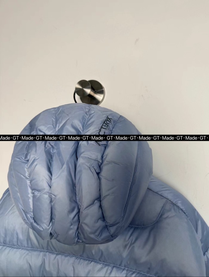 NIGO Arcteryx Men's Solid Color Zipper Lightweight Goose Down Windproof Long Sleeve Hooded Puffer Down Jacket #nigo71889