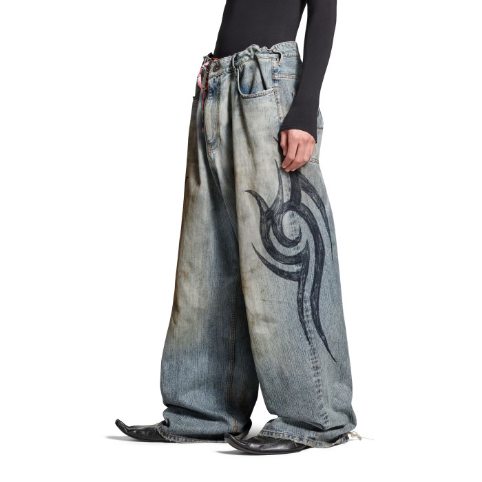NIGO Men's Four Seasons Pattern Printed Solid Color Loose Cotton Jeans Autonomous Label-Free Casual Pants Ngvp #nigo9921