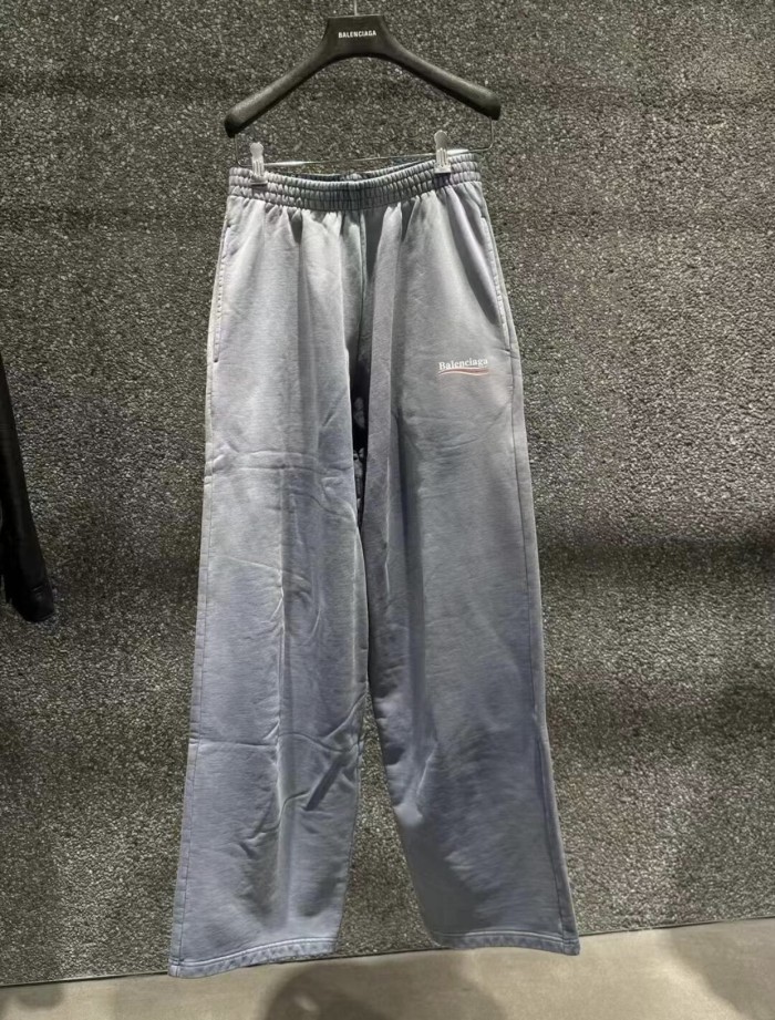 NIGO Balenciaga Men's Four Seasons Logo Printed Mid Waist Washed Gradient Loose Casual Sweatpants #nigo71895