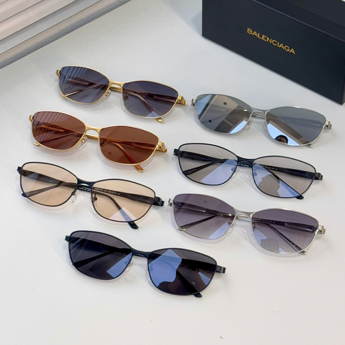 NIGO Balenciaga Women's Fashion Logo Decoration Solid Color Metal Cat Eye Sunglasses  Accessories #nigo71888