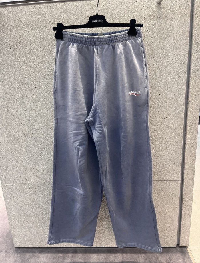 NIGO Balenciaga Men's Four Seasons Logo Printed Mid Waist Washed Gradient Loose Casual Sweatpants #nigo71895