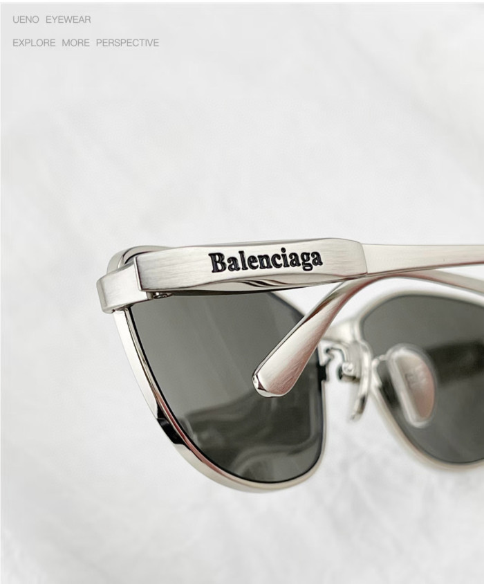 NIGO Balenciaga Women's Fashion Logo Decoration Solid Color Metal Cat Eye Sunglasses  Accessories #nigo71888