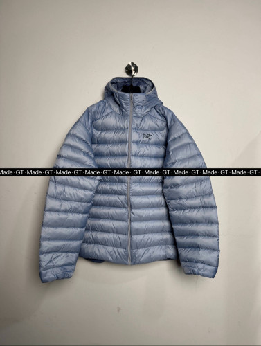 NIGO Arcteryx Men's Solid Color Zipper Lightweight Goose Down Windproof Long Sleeve Hooded Puffer Down Jacket #nigo71889