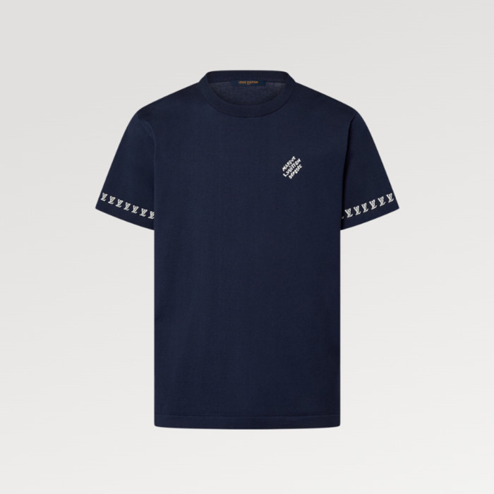NIGO Louis Vuitton Men's Summer Jacquard Pattern Cotton Round Neck Short Sleeve T-Shirt #nigo71896