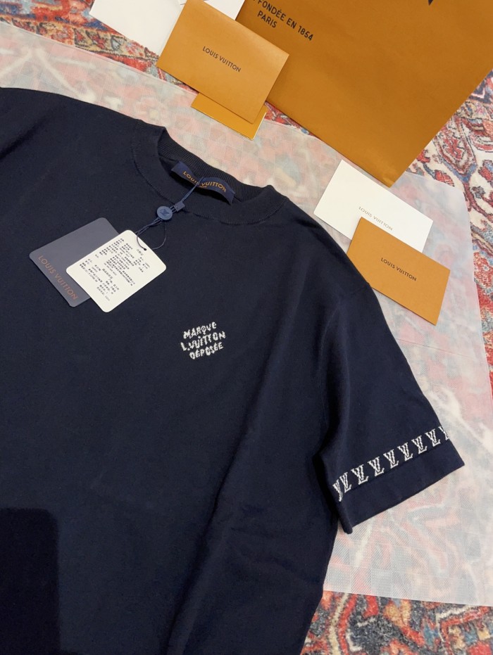 NIGO Louis Vuitton Men's Summer Jacquard Pattern Cotton Round Neck Short Sleeve T-Shirt #nigo71896