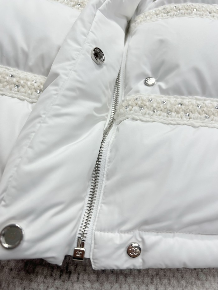 NIGO Chanel Women's Spring, Autumn And Winter Solid Color Zipper Standing Collar Puffer Down Coat Jacket #nigo71916