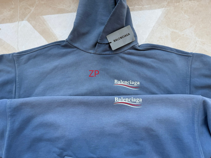 NIGO Balenciaga Men's Spring And Autumn Solid Color Washed Gradient Cotton Pullover Fitted Hooded Sweatshirt #nigo71921