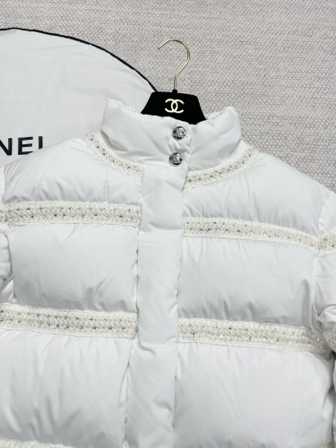 NIGO Chanel Women's Spring, Autumn And Winter Solid Color Zipper Standing Collar Puffer Down Coat Jacket #nigo71916