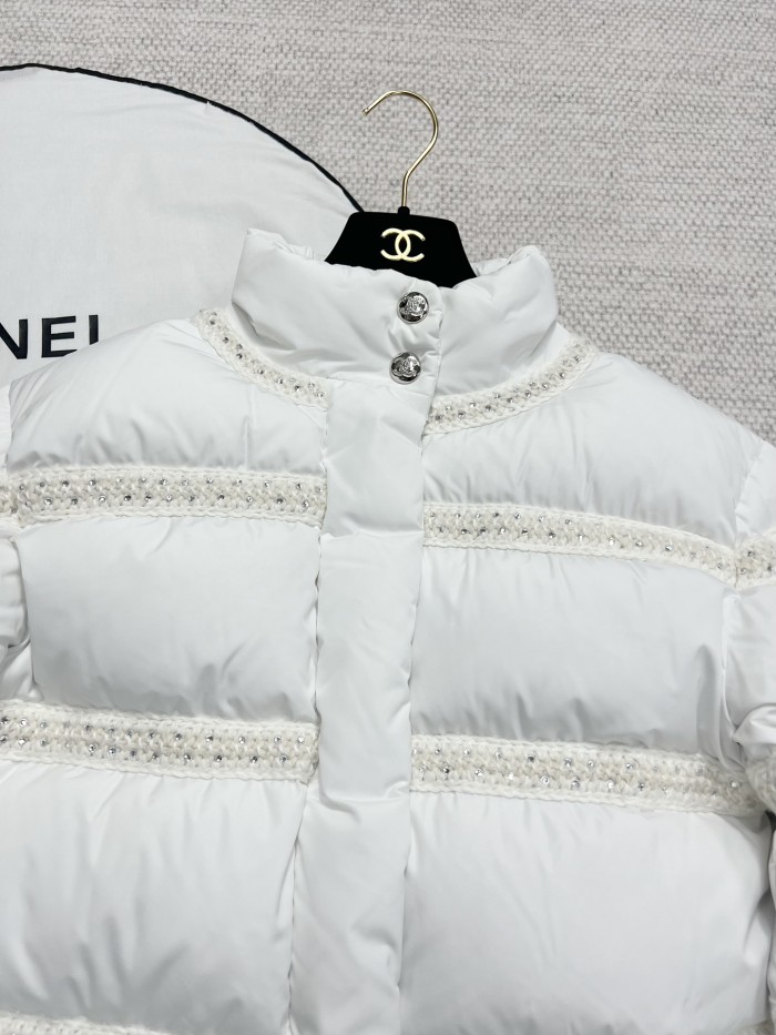 NIGO Chanel Women's Spring, Autumn And Winter Solid Color Zipper Standing Collar Puffer Down Coat Jacket #nigo71916