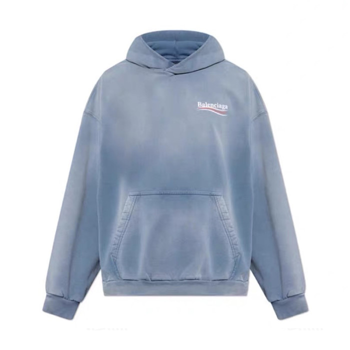 NIGO Balenciaga Men's Spring And Autumn Solid Color Washed Gradient Cotton Pullover Fitted Hooded Sweatshirt #nigo71921