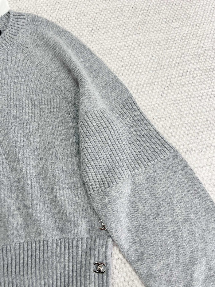 NIGO Chanel Women's Spring And Autumn Round Neck Solid Color Casual Long Sleeve Cashmere Sweater #nigo71912
