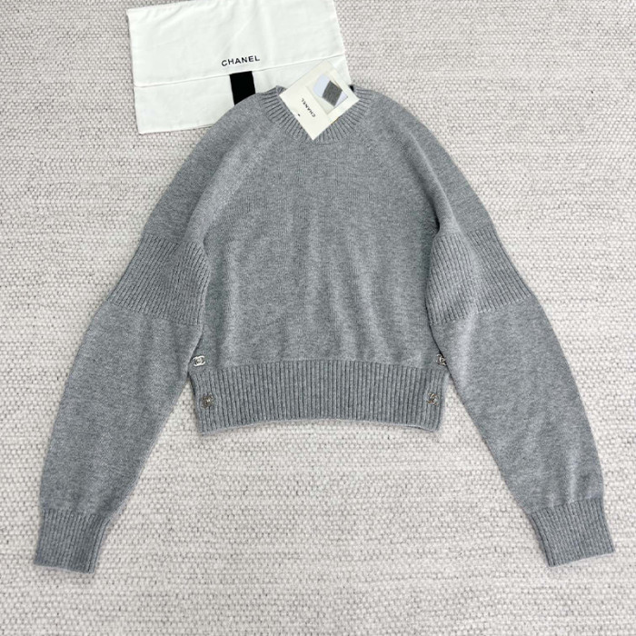 NIGO Chanel Women's Spring And Autumn Round Neck Solid Color Casual Long Sleeve Cashmere Sweater #nigo71912