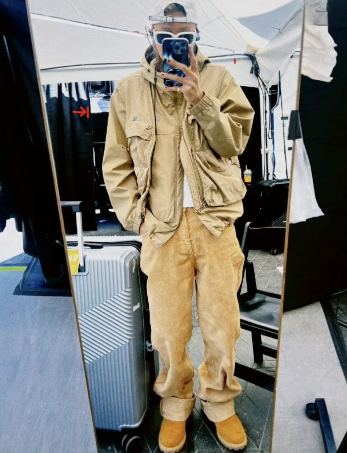 NIGO Louis Vuitton Men's Spring And Autumn Damier Collarless Cotton Lettered Jacquard Workwear Jacket Casual Solid Color Work Pants #nigo71922