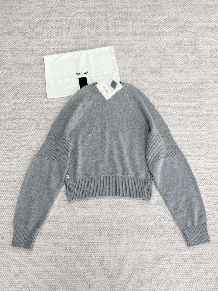 NIGO Chanel Women's Spring And Autumn Round Neck Solid Color Casual Long Sleeve Cashmere Sweater #nigo71912