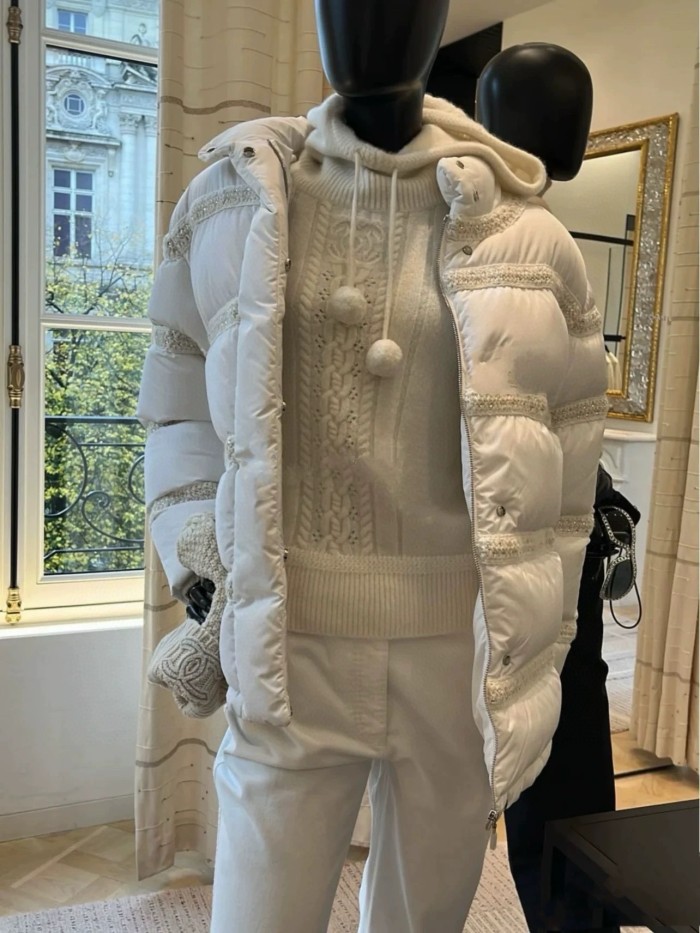 NIGO Chanel Women's Spring, Autumn And Winter Solid Color Zipper Standing Collar Puffer Down Coat Jacket #nigo71916
