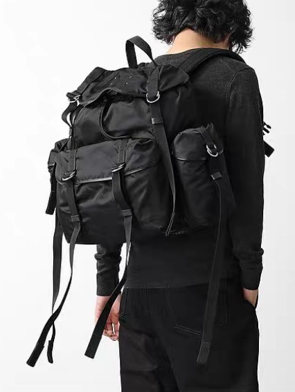 NIGO Maison Margiela Men's Nylon Solid Color Adjustable Strap Drawstring Flap High Tech XL Backpack Casual Shoulder Bag Bags SB2WA0013P6763T8013 Ngvp #nigo9919