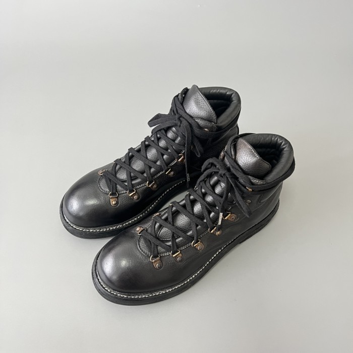 NIGO GUIDI Men's Retro Autumn And Winter Solid Color Round Toe Lace Up Leather Boots Casual Shoes #nigo71928