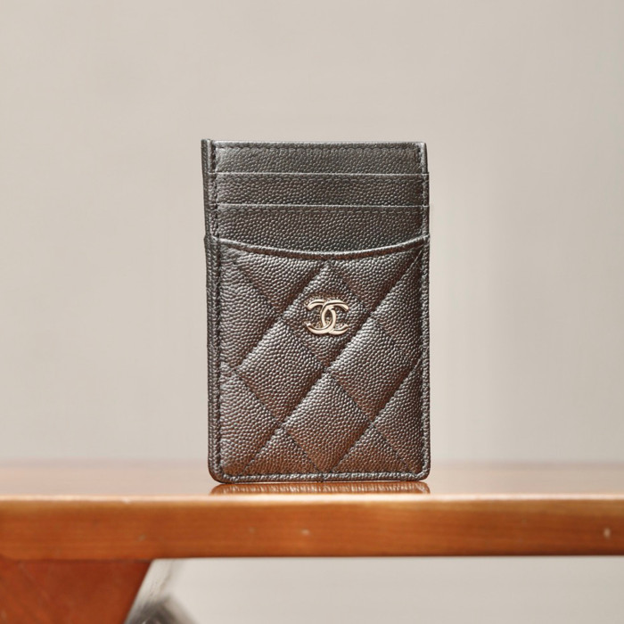 NIGO Chanel Women's Logo Checkered Solid Color Vertical Card Purse Wallet Casual Leather Bags Bag #nigo71927