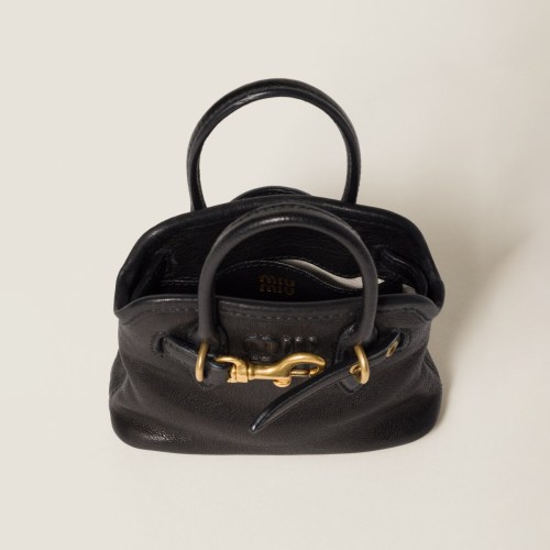 NIGO MiuMiu Women's Mini Aventure Leather Bag Jewelry Embossed Logo Zipper Closure Casual Tote Bag Bags #nigo71932
