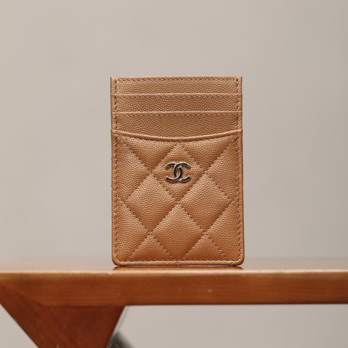 NIGO Chanel Women's Logo Checkered Solid Color Vertical Card Purse Wallet Casual Leather Bags Bag #nigo71927