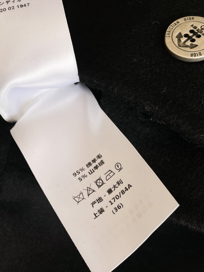NIGO Dior Women's Spring, Autumn And Winter Wool Blend Solid Color Lapel Double-Breasted Belt Long Sleeve Short Coat Jacket Ngvp #nigo9925