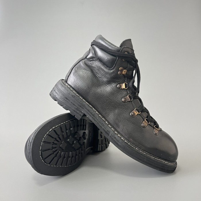 NIGO GUIDI Men's Retro Autumn And Winter Solid Color Round Toe Lace Up Leather Boots Casual Shoes #nigo71928