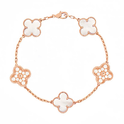 NIGO Van Cleef&Arpels Women's Fashion Four Leaf Clover Pattern Five Flower Vintage Alhambra Bracelet Jewelry  Accessories #nigo71926
