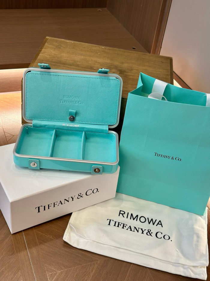 NIGO Rimowa x Tiffany & Co. Men's Women's Alphabet Logo Polycarbonate Organizer Tiffany Blue Jewelry Storage Boxes #nigo71936