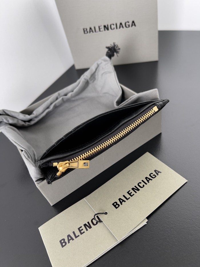 NIGO Balenciaga Women's Retro Old Card Bag Leather Coin Purse Wallet Solid Color Bags #nigo71935