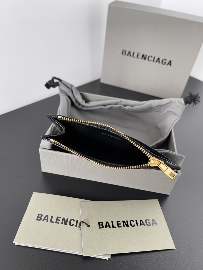 NIGO Balenciaga Women's Retro Old Card Bag Leather Coin Purse Wallet Solid Color Bags #nigo71935