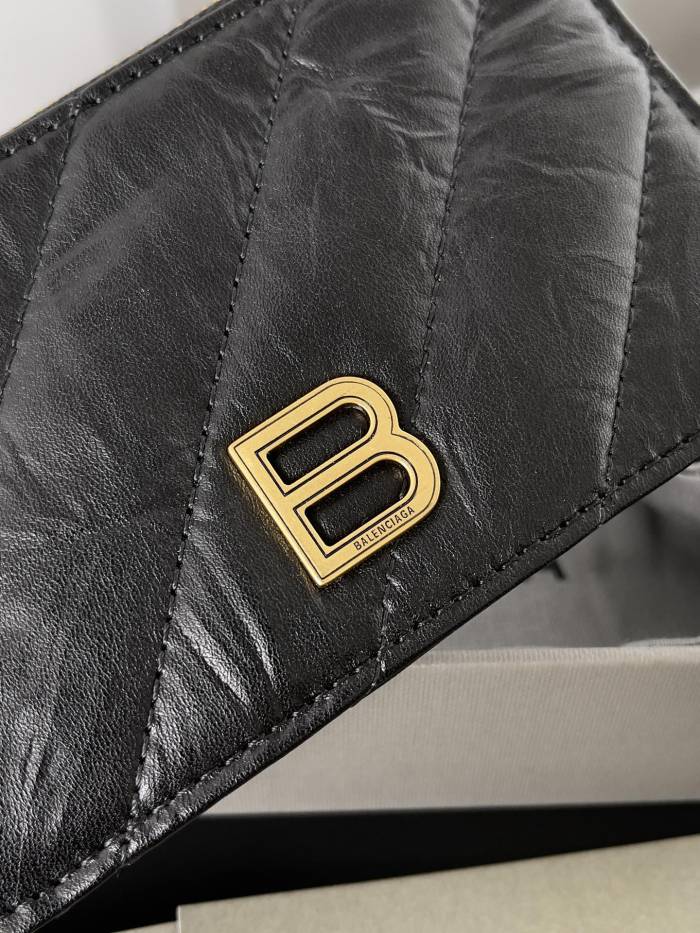 NIGO Balenciaga Women's Retro Old Card Bag Leather Coin Purse Wallet Solid Color Bags #nigo71935