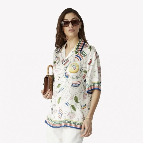 NIGO Casablanca Men's Women's Summer Silk Floral Print Loose Short Sleeved Shirt Casual Drawstring Shorts Ngvp #nigo9927 #nigo337183