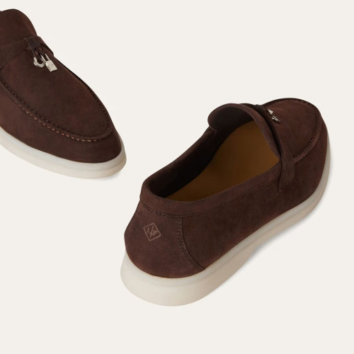 NIGO Loro Piana Summer Charms Walk Women's Moccasin Shoes Suede Cowhide Classic Fashion Casual Loafers #nigo71951