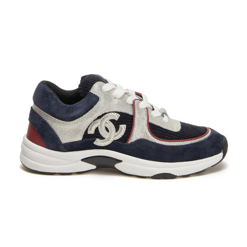 NIGO Chanel Women's Men's Spring And Summer Color Blocking Black And White Classic Logo Casual Sneakers Fashion Trend Temperament Patchwork Leather Lace-up Shoes #nigo71866