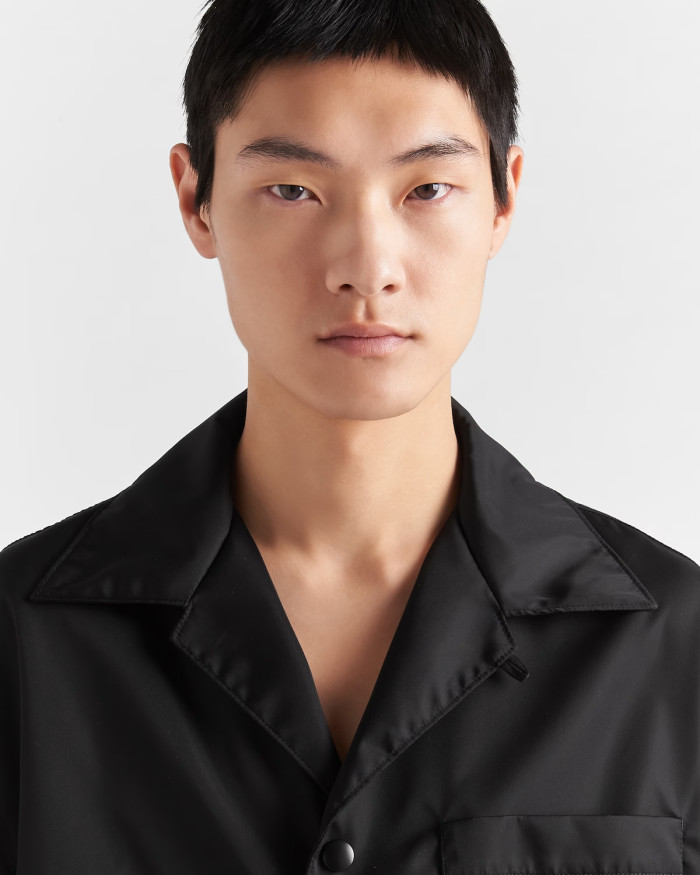NIGO Prada Re-nylon Short Sleeve Shirt Summer Men's Nylon Short Loose Fit Single-breasted Lapel Short Sleeve T-shirt #nigo71954