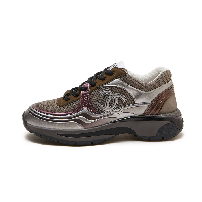 NIGO Chanel Women Men Thick Bottom Colorblocking Breathable Net Fashion Spring Summer Sneakers Trend Logo Strap Casual Shoes #nigo71869