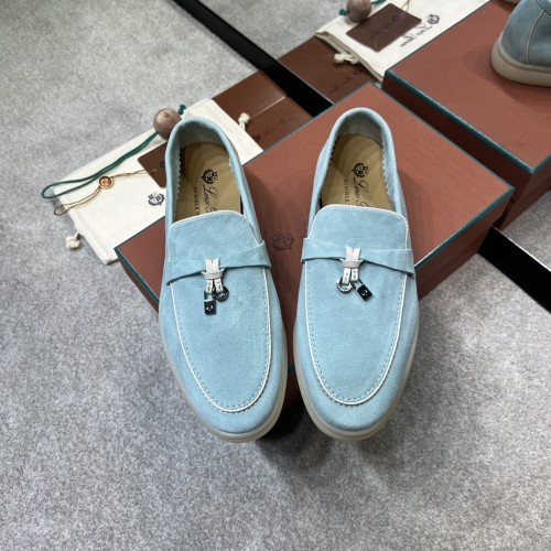 NIGO Loro Piana Women's Spring Summer Autumn Summer Charms Walk Moccasin Shoes Round Toe Casual Color Blocking Pendant Loafers Shoes #nigo71948