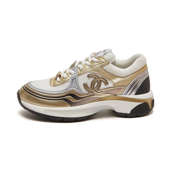 NIGO Chanel Women Men Thick Bottom Colorblocking Breathable Net Fashion Spring Summer Sneakers Trend Logo Strap Casual Shoes #nigo71869