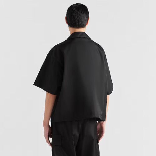 NIGO Prada Re-nylon Short Sleeve Shirt Summer Men's Nylon Short Loose Fit Single-breasted Lapel Short Sleeve T-shirt #nigo71954