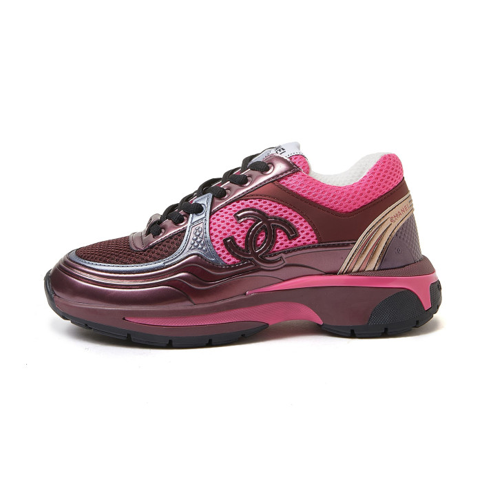 NIGO Chanel Women Men Thick Bottom Colorblocking Breathable Net Fashion Spring Summer Sneakers Trend Logo Strap Casual Shoes #nigo71869