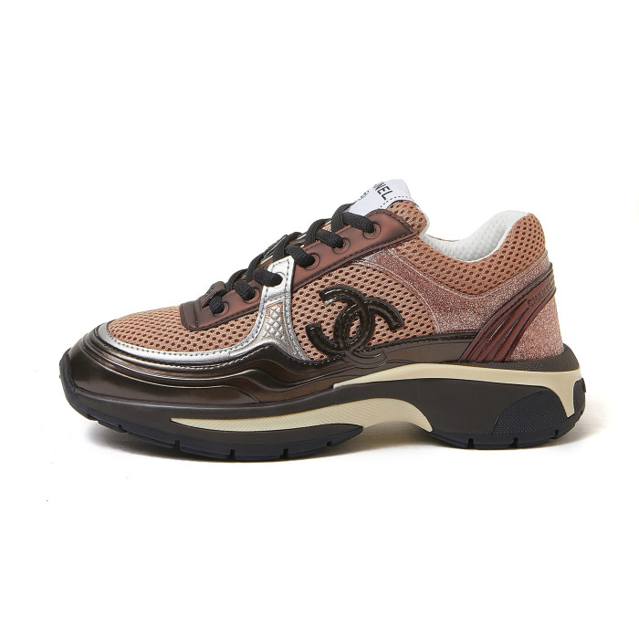 NIGO Chanel Women Men Thick Bottom Colorblocking Breathable Net Fashion Spring Summer Sneakers Trend Logo Strap Casual Shoes #nigo71869